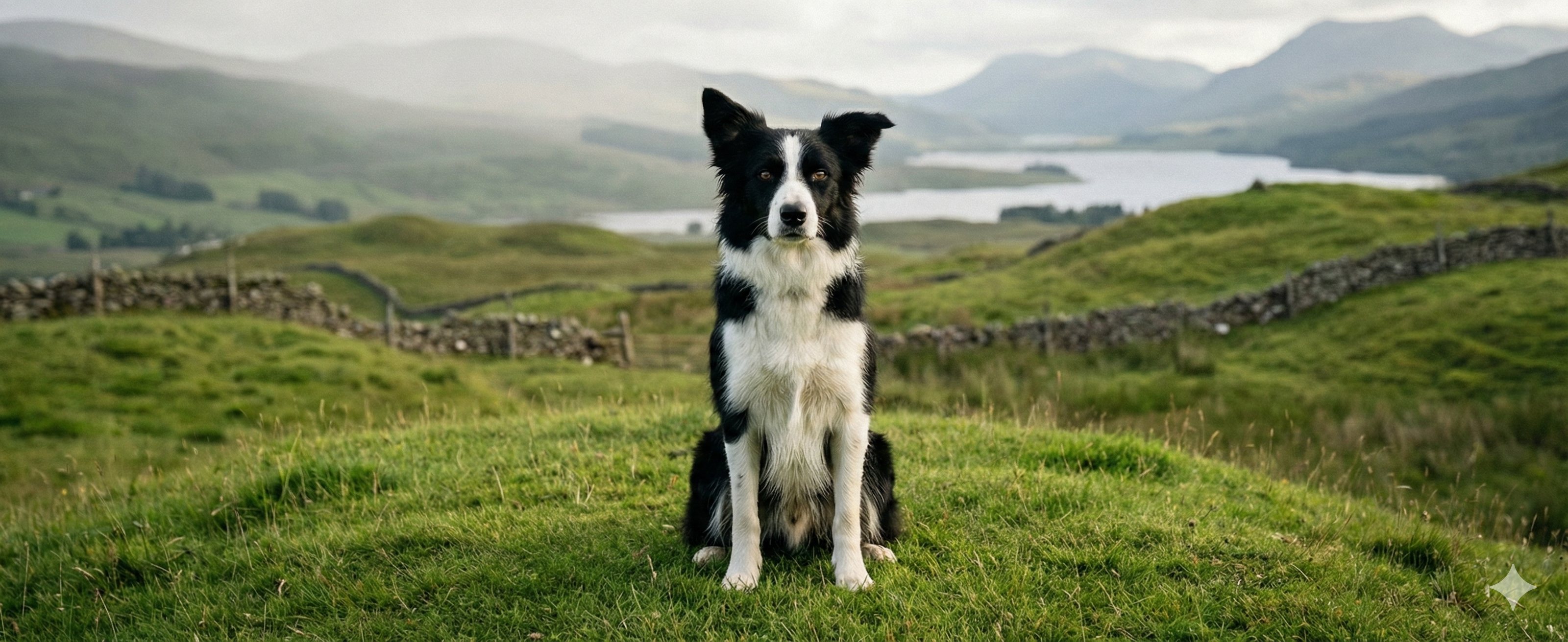 知的な眼差しを見せるボーダー・コリー
