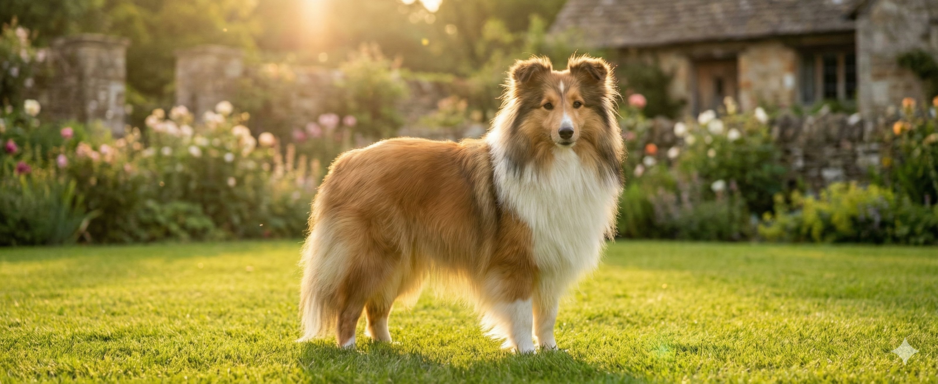 美しい毛並みのシェットランド・シープドッグ