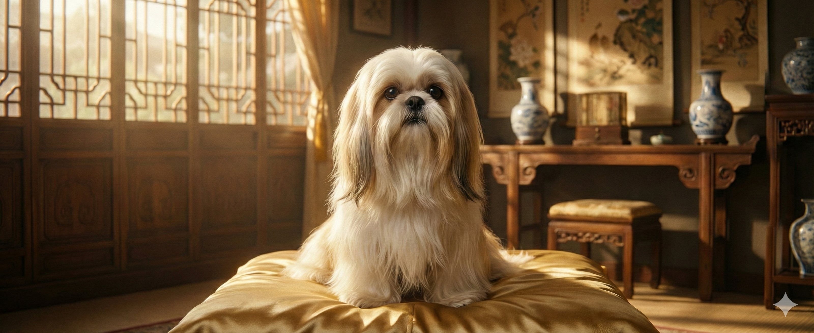 穏やかな表情のシー・ズー