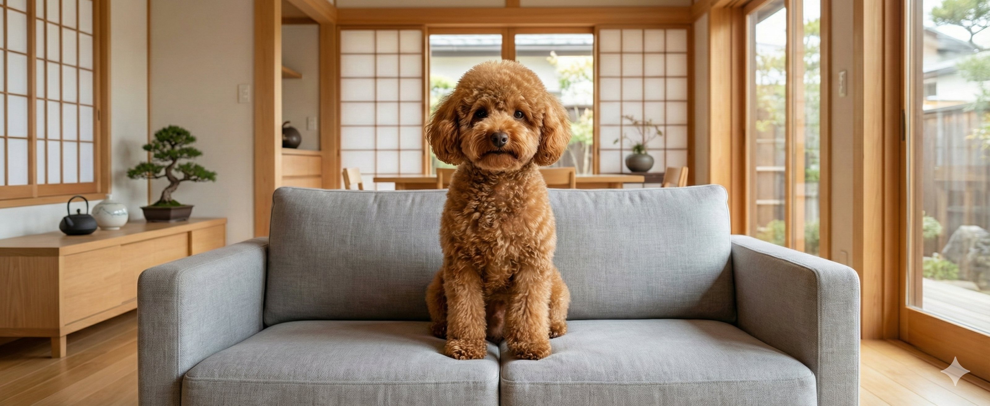 知的な表情のトイ・プードル