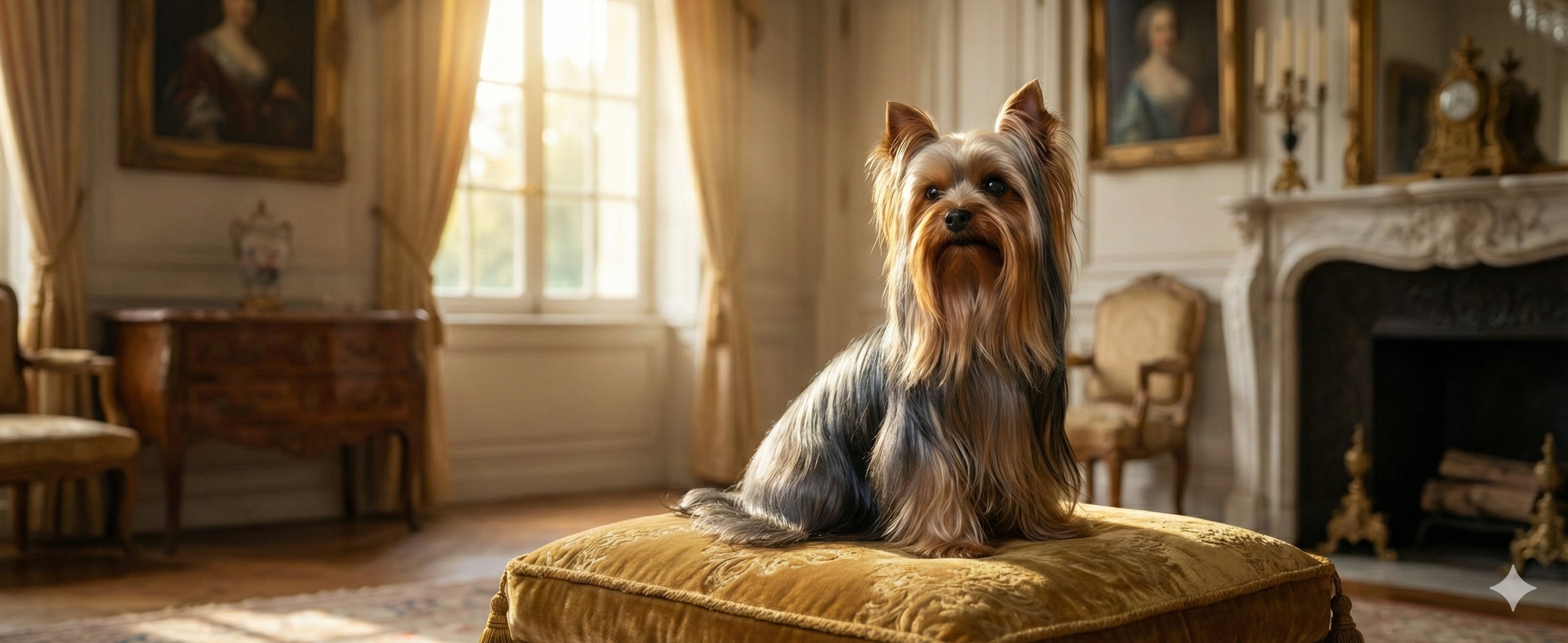 シルクのような毛並みのヨークシャー・テリア